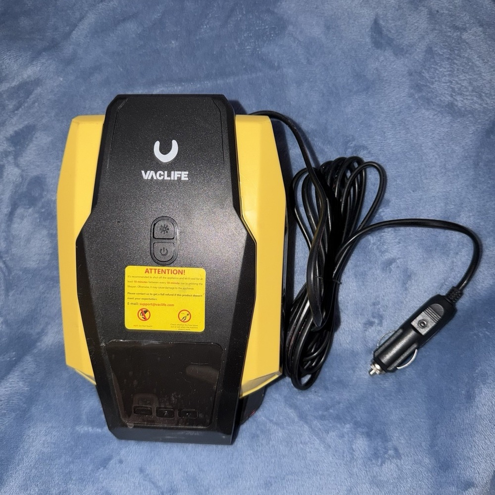 VacLife USVA701YE 150 PSI 120W 12V Portable Tire‎ Inflater Compressor